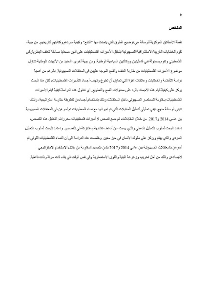 ملف:أساليب تجسيد المقاومة ضد الاستعمار الكولونيالي - عن الأسيرات الفلسطينيات.pdf
