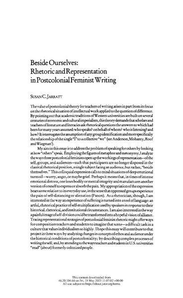 ملف:Beside Ourselves - Rhetoric and Representation in Postcolonial Feminist Writing.pdf