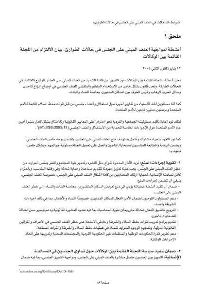 ملف:ضوابط التدخل في العنف المبني على الجنس في الحالات الإنسانية .pdf